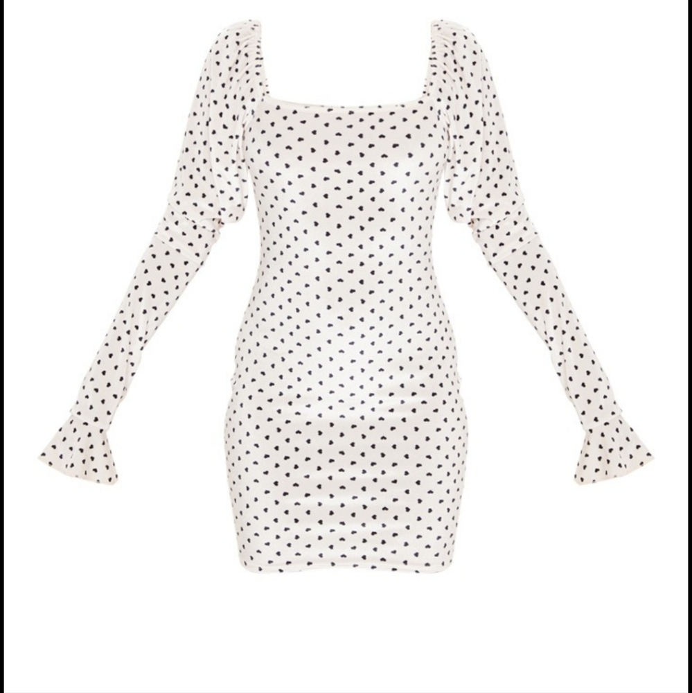 Pretty Little thing polka-dotted heart mini dress